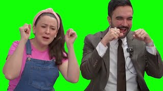 Zohran Mamdani and Ms Rachel green screen