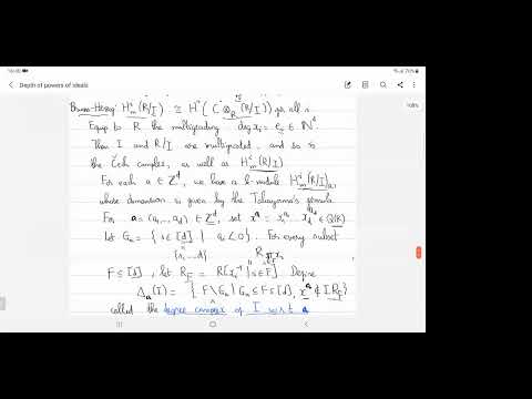 CIMPA@LUMS (Tutorial) : Nguyen Dang Hop (Hanoi Institute of Mathematics) , Homological Invariants …