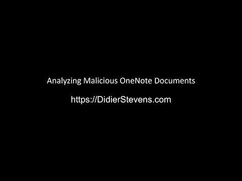 Analyzing Malicious OneNote Documents