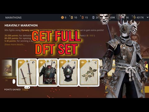 How to get Full DFT set by Heavenly Law Marathon | shadow fight 3 anniversary event