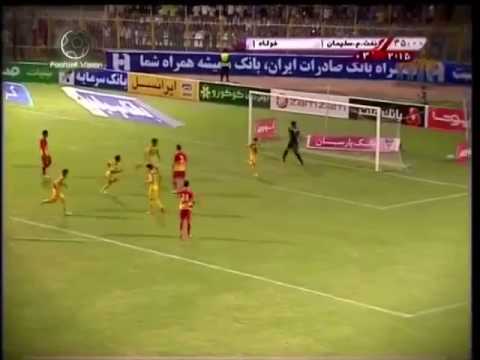 Hossein Maleki Penatly against Foolad Khouzestan on Iran.Pro.League 2014_2015 season
