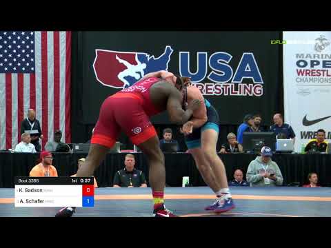 2018 Marine Corps US Open/Senior Men's Freestyle 97 Semis - Kyven Gadson (Sunk) Vs. Austin Schafer