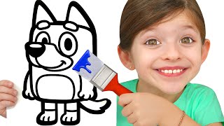 Download lagu Adel & Angel Paint Bluey and Peppa Pig! Fun Coloring Challenge for Kids! mp3