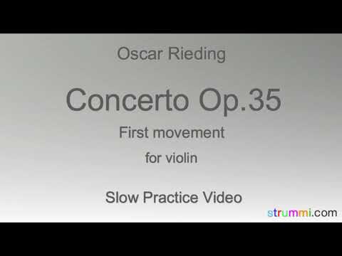 Rieding Concerto in B minor Op 35. 1st movement. Piano Accompaniment. Slow Practice.