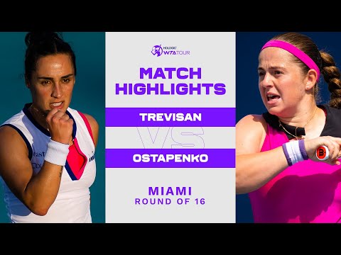Martina Trevisan vs Jelena Ostapenko | 2023 Miami Round of 16 | WTA Match Highlights