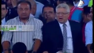 مرتضى منصور يسب ويبصق على اللاعب كوفي بسبب ضربة جزاء