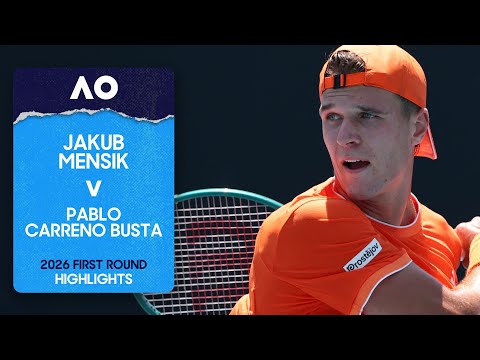 Jakub Mensik v Pablo Carreno Busta Highlights | Australian Open 2026 First Round