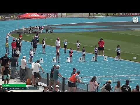 Girls U9 60M Hurdles Heat 5: 2023-24 State Combined Events Championships - Saturday