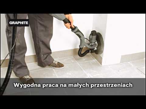Graphite Gipso šlifuoklis 600W su 225 mm disku ir priedais video