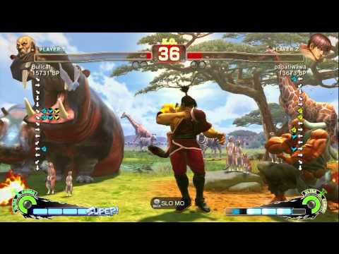 Bullcat [Gouken] vs papatiwawa [Guy] SSF4 Japanese Online Ranked Matches - TRUE-HD