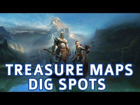 God of War - All Treasure Map Locations & Dig Spots Solutions (Treasure Hunter Trophy Guide)