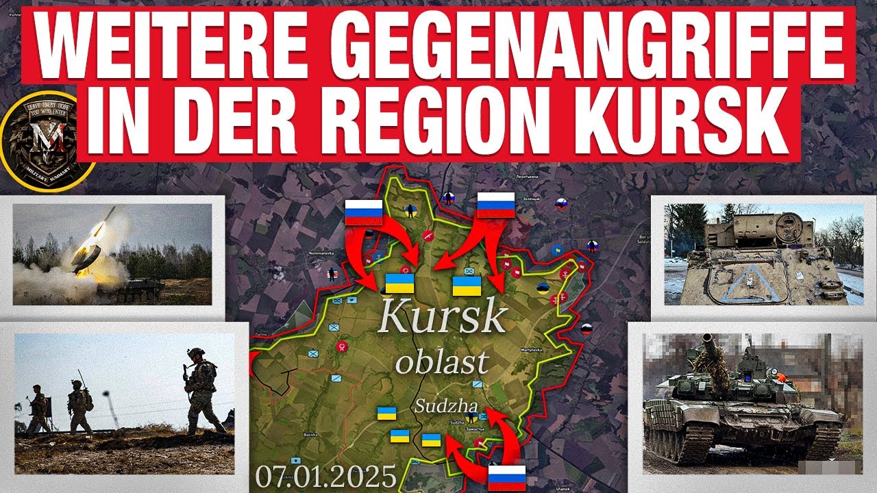 Kursk: Russen und Ukrainer starten zeitgleich große Angriffe. Frontbericht 07.01.2025