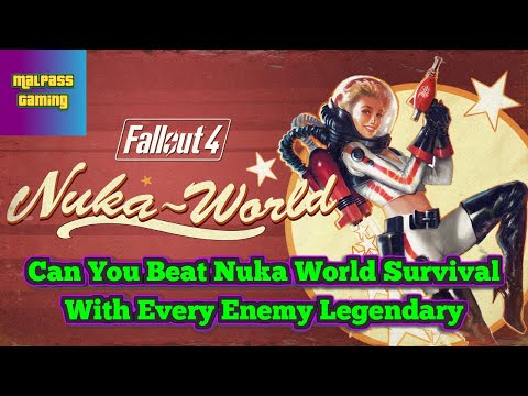 Can You Beat Fallout 4 Nuka World Survival With Every Enemy Legendary LIVE (Xmas Special)