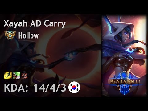 Xayah AD Carry vs Jhin - Hollow - KR Challenger Patch 7.14