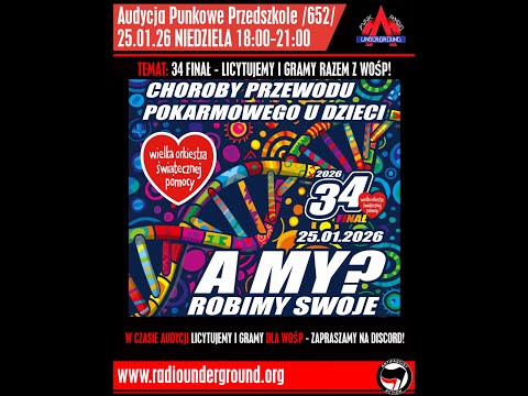 Audycja Punkowe Przedszkole (652) - 34 Finał WOŚP - Licytacje. Lekcja z dn. 25.01.2026.