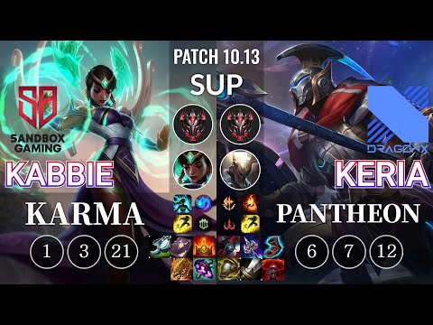 SB Kabbie Karma vs DRX Keria Pantheon Sup - KR Patch 10.13