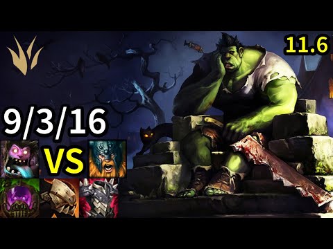 Dr. Mundo Jungle vs Olaf - KR Master | Patch 11.6