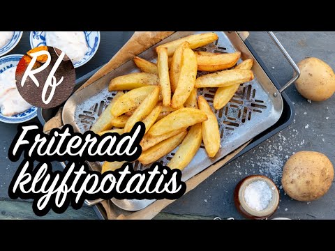 Friterad klyftpotatis eller Idahopotatis. Stora klyftor av stora potatisar eller bakpotatis som friteras gyllene med eller utan skal.>