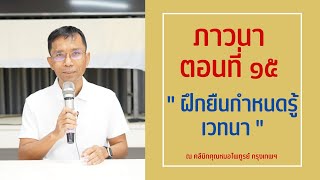 042-ภาวนา 15 ฝึกยืนกำหนดรู้เวทนา