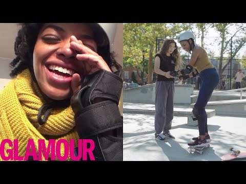 Learning to Skateboard and Ollie in 30 Days with Rachelle Vinberg | Glamour