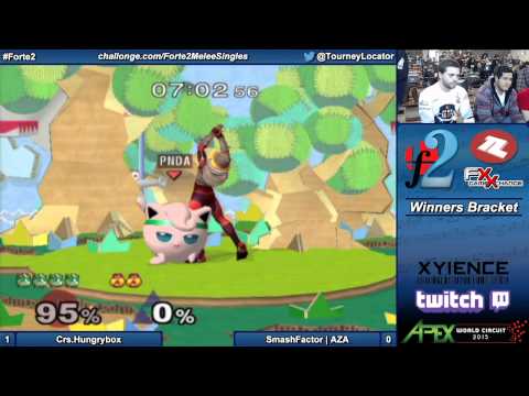 Forte 2 Melee - Crs.Hungrybox (Jigglypuff) vs SmashFactor AZA (Sheik) - Winners Bracket