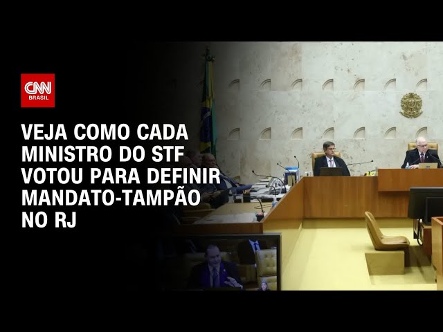 Eleições no RJ: Veja como os ministros do STF votaram para definir mandato-tampão | HORA H