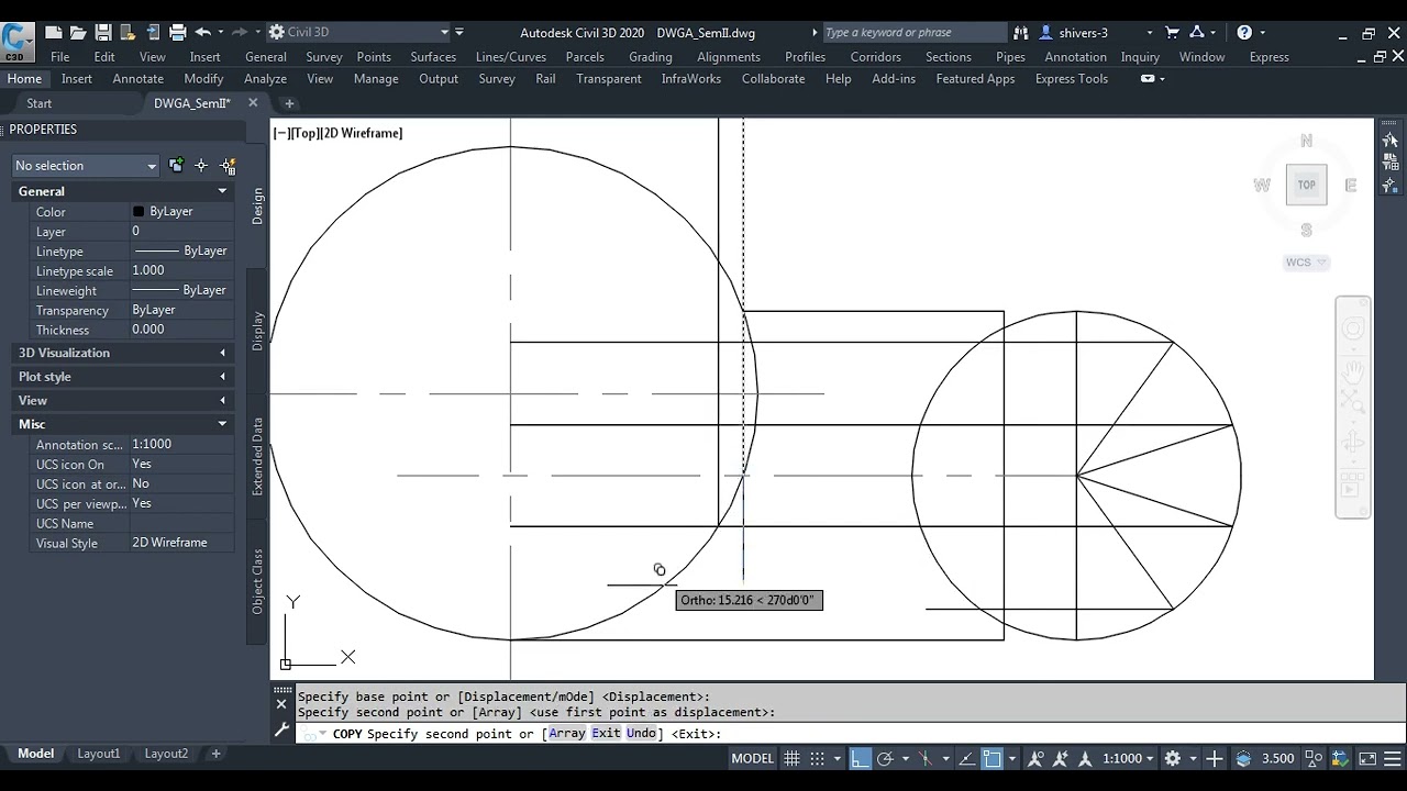 Intersection of Two Cylinders Example
