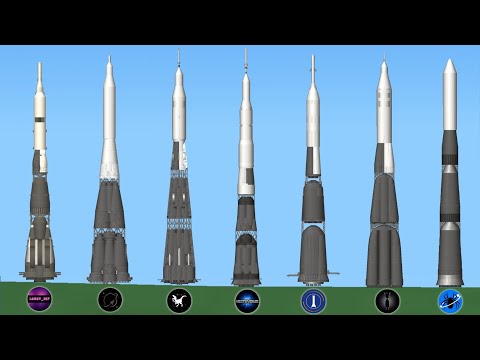 Spaceflight Simulator YouTuber's N1 Rocket Comparison | SFS Vanilla Build Challenge