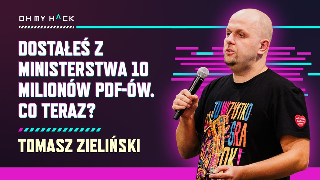 Tomasz Zieliński: Dostałeś z ministerstwa 10 milionów PDF-ów. Co teraz? | OMH 2024