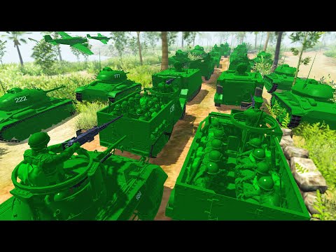 Full-Scale Green Army Men Jungle INVASION! - Men of War: Army Men Mod Battle Simulator