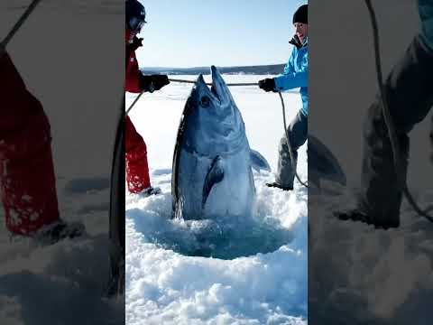 POV Survival in the Snow | Breaking Ice to Catch Fish