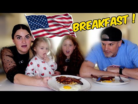 Brits Try [ALL AMERICAN BREAKFAST] for the first time!