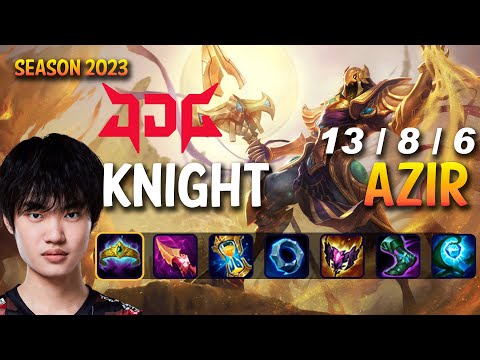 JDG Knight AZIR vs TRISTANA Mid - Patch 13.13 KR Ranked