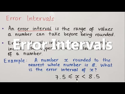 Error Intervals