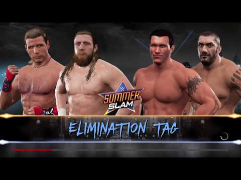 WWE 2K17 Legend Killer Randy Orton,Batista VS Daniel Bryan,Shawn Michaels Elimination Tag Match