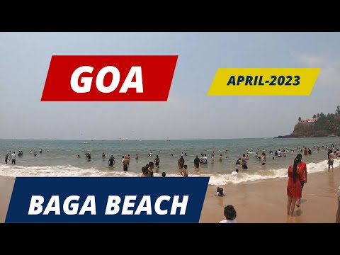 4K - Goa Vlog  -2 / Walking Tour  Baga Beach /Baga Sea Beach Goa in India /BAGA BEACH INDIA -2023