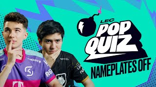 [閒聊] LEC Pop Quiz：Nameplates Off 