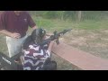 Martha firing fully automatic, suppressed M16!