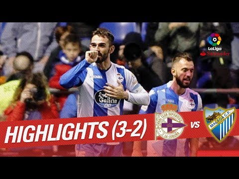 Highlights RC Deportivo vs Málaga CF (3-2)