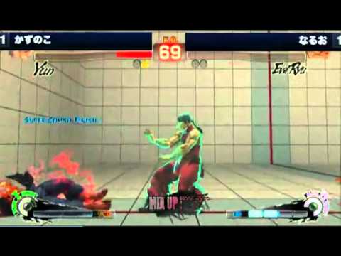 Kazunoko (Yun) vs Naruo (Evil Ryu) - "Mix Up Night" AE2012 - Block Matches