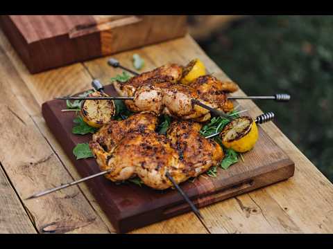 Spatchcock chicken with Harissa and burned lemons