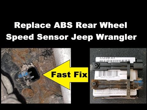 Fast Fix - Install Rear ABS Wheel Speed Sensor Jeep Wrangler 2007 - 2018