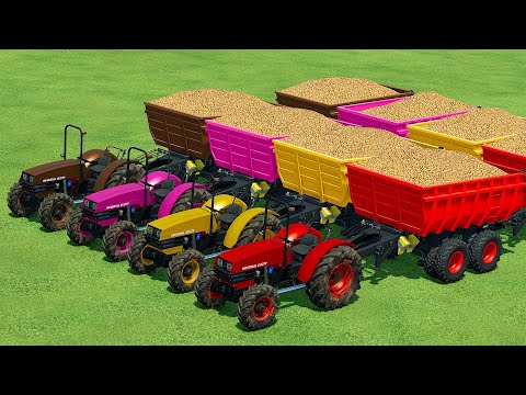 HARVEST AND LOAD ONIONS WITH UNIVERSAL TRACTORS - Farming Simulator 22