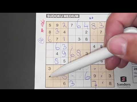 Daily Sudoku practice continues. (#1265) Medium Sudoku puzzle. 08-01-2020