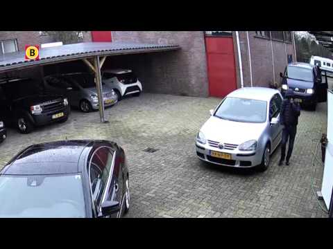 Bewakingsbeelden van ontvoering Gino Heeren en Rien de Koning bij autobedrijf Breda