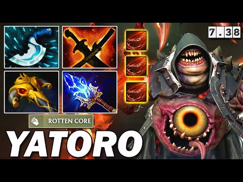 Yatoro - Pudge Epic Meat Hooks Carry Gameplay | 7.38 - Dota 2 IMMORTAL RANK!