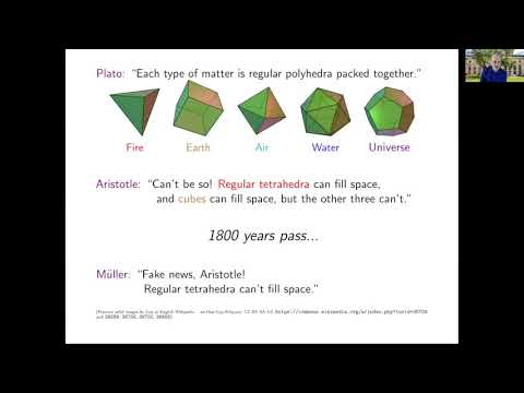 Bjorn Poonen - Tetrahedra: From Aristotle’s Mistake to Unsolved Problems (January 13, 2021)