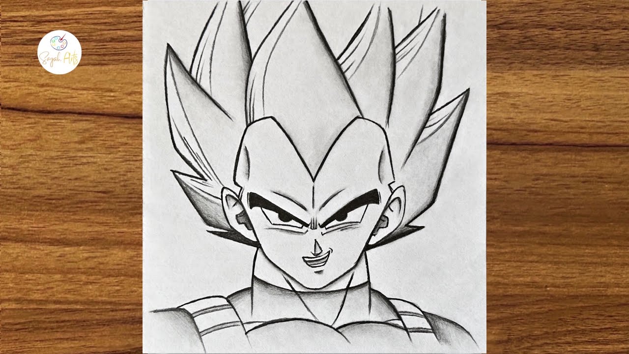 How to draw Vegeta _ dragon ball | Vegeta drawing step by step | Easy drawing tutorial for beginners