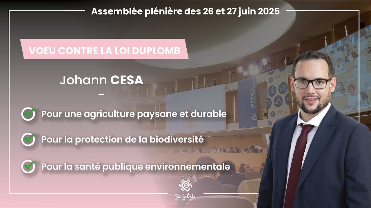 Voeu contre la loi Duplomb - J. Cesa