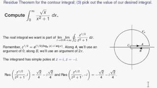 Download the video "Using the Residue Theorem for improper integrals involving multiple-valued functions (2/2)"